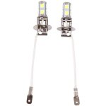 2x ampoules led h3 5050 blanc froid 6500k - 9 smd - pour feux de brouillard auto 12v - facile � installer ...
