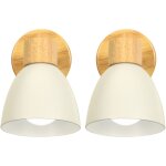 2x applique murale nordique en bois, applique murale moderne lampe murale r�tro vintage pour int�rieur ...