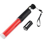 2x b�tons lumineux fluorescents fluo lumineux couleur rouge en plastique durable pour signalisation routi�re, ...