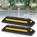 Randaco - 2x bute de parking arrt de roue arrt de stationnement garage 54x15x10cm espace de stationnement ...