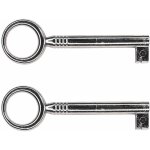 Cyclingcolors - 2x cl de meuble ronde 70 mm chrom remplacement ancien serrure dcoration rustique armoire ...