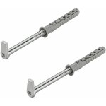 Cyclingcolors - 2x crochet m6 � visser 5, 8mm x 80mm + 2x chevilles 60mm ferrure suspension armoire meuble ...