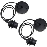 2x douille de lampe e27 suspension en m�tal lustre r�tro suspensions de plafond support de lampe avec ...