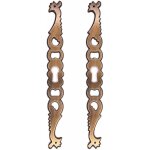 2x entre de coq main gauche en zamak finition laiton vieilli hauteur 145mm entraxe 130mm rustique serrure ...