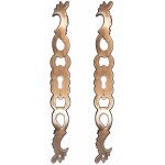 2x entre de coq main gauche en zamak finition laiton vieilli hauteur 194mm entraxe 174mm rustique serrure ...
