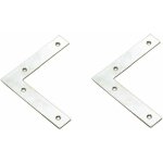 Cyclingcolors - 2x querre plate simple acier 100 x 100x 16x 1, 5mm fixation meuble angle bricolage