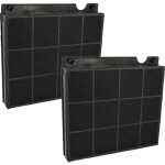 2x filtres � charbon actif compatible avec de dietrich ad790xe1, dhd1178x, dhd365, dhd365xp1, dhd369xp1, ...
