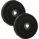 2x filtre  charbon actif compatible avec de dietrich hb4625f1 - eco e233, hb4655e1 - eco e233, hb4655e11 ...
