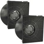 2x filtres � charbon actif compatible avec whirlpool akr 643, akr 692, akr 693, akr 690, akr 691 av hotte ...