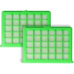 2x filtre compatible avec rowenta ro 2443 wa 4q0, ro 2451014 q0, ro 2451 wa 4q0 aspirateur - filtre hepa ...
