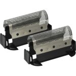 2x grille compatible avec braun universel 2000, 2005, 1000 rasoir lectrique + cadre, noir / argent ...