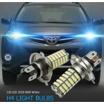 2x h4 xnon lampe 120 led 3528 smd phare salut / lo beam ampoule lampe blanc