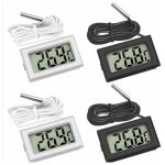 Csparkv - 2x noir 2x blanc, 46x28x15mm)mini digital lcd thermomètre température avec sonde de température ... Csparkv - 2x noir 2x blanc, 46x28x15mm)mini digital lcd thermomètre température avec sonde de température ...