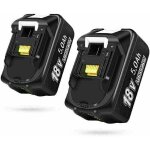 2x pack b5loff 18v 5. 0ah li - on batterie de remplacement pour makita 18v bl1860 bl1850 bl1840 8l1830 ...