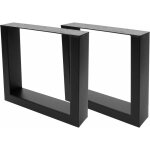 Hhg - jamais utilis] 2x pied de table 886, pour table basse, banc, cadre de table, industriel 37x40cm, ...