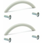 Cyclingcolors - 2x poign�e de meuble acier finition blanc brillant entraxe 128mm longueur 146mm hauteur ...