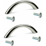 Cyclingcolors - 2x poign�e de meuble acier finition chrome poli argent� entraxe 128mm longueur 154mm ...