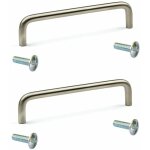 Cyclingcolors - 2x poign�e de meuble acier finition nickel bross� entraxe 128mm longueur 136mm hauteur ...
