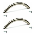 Cyclingcolors - 2x poign�e de meuble acier finition nickel satin� entraxe 96mm longueur 114mm hauteur ...