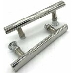 2x poign�e de porte de douche chrom� entraxe 145 mm