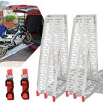 Swanew ? lot de 2 rampes de chargement pliables en aluminium ? charge max 680kg ? dimensions 226x30, ...