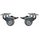 Cyclingcolors - 2x roulette meuble 50mm pivotante avec frein 30kg universelle mini rouleau pied lit casier ...