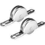 Cyclingcolors - 2x roulette de placard galet coulissant 18mm en acier galvanis avec gorge rail porte ...