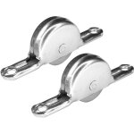 Cyclingcolors - 2x roulette de placard galet coulissant 18mm en acier galvanis rail porte meuble pliant ...
