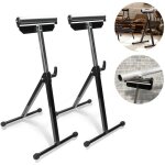 2x servante d'atelier  rouleau support  rouleaux rglable en hauteur 68 - 108cm chevalet pliable 60 ...