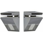 Cyclingcolors - 2x support mural pour tagre en verre en acier chrom avec insert silicone vitre vitrine ...