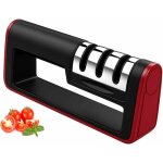 3 - en - 1 aiguiseur, aiguiseur de cuisine professionnel pour couteaux en acier inoxydable et cramique ...