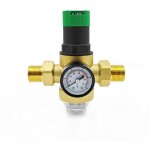 3 / 4 pouce reducteur de pression eau, reducteur de pression avec manometre pression eau et filtre � ...