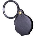 3. 5x loupe de lecture pliant loupe grossissante avec housse en cuir et trou pour lani�re loupe pour ...