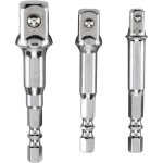 3 adaptateurs porte douille - tournevis porte - embout ou une perceuse visseuse - douille 1 / 4, 1 / ...