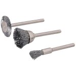 3 brosses m�talliques sur tige 5, 15, 19 mm silverline 580466