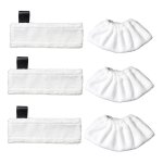 3 chiffons microfibres + 3 kits de chiffons microfibres pour krcher sc5 / sc4 / sc3 / sc2 / sc1, chiffons ...
