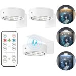 [jamais utilis�] lot de 3 lampes led sans fil pour tableaux, rechargeables par usb, �clairage dor� pour ...