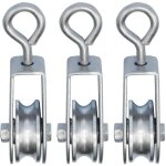 3 mini poulie avec roulements � billes, � 28mm, pour corde de 6 mm, roulement 30kg