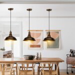 3 pack 27cm lustre suspension industrielle vintage plafonnier en mtal abat - jour chapeaux luminaire ...