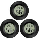 3 - pack hygrom�tre thermom�tre num�rique lcd moniteur humidim�tre jauge pour humidificateurs d�shumidificateu ...