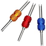 Sollbry - 3 pcs dmonte obus de valve deux ttes tournevis outils de reparation de valve des pneus pour ...