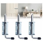 3 pcs loquet � ressort en fer galvanis� serrure de porte abri de jardin boulon � ressort robust targette ...