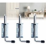 3 pcs loquet à ressort en fer galvanisé serrure de porte abri de jardin boulon à ressort robust targette ... 3 pcs loquet à ressort en fer galvanisé serrure de porte abri de jardin boulon à ressort robust targette ...