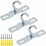 3 pcs plafond crochet base plaque lustre crochet vis montage heavy duty fer plaqu zinc pendentif (77mm) ...