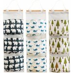 3 pcs sac de rangement suspendu avec 3 poches, étagère mural en tissu panier pochette de rangement organisateu ... 3 pcs sac de rangement suspendu avec 3 poches, étagère mural en tissu panier pochette de rangement organisateu ...