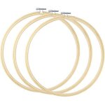 3 pi�ces 25 cm broderie cerceau en bois bambou point de croix cadre r�glable broderie anneau cerceau ...