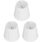 3 pices abat - jour en tissu e14 clip sur couvercle de lampe en tissu pour lustre applique bureau dcor ...