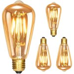 3 pièces ampoule edison vintage e27, ampoule à vis dimmable st64 6w lampe led edison, blanc chaud 560lm, ... 3 pièces ampoule edison vintage e27, ampoule à vis dimmable st64 6w lampe led edison, blanc chaud 560lm, ...
