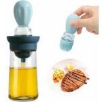 3 pi�ces, bouteille d'huile avec pinceau en silicone, distributeur d'huile d'olive pour cuisine, bouteilles ...