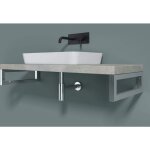 Doporro - 3 pices equerre de fixation plan de toilette tagre tablette murale porte - serviette acier ...